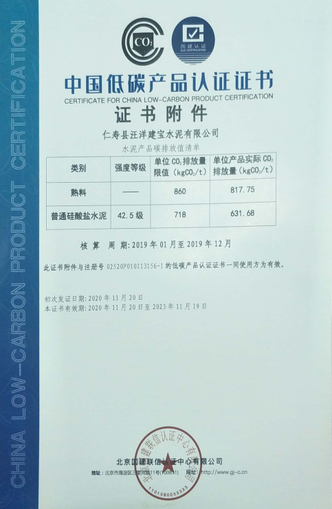 仁壽縣汪洋建寶水泥有限公司2021年度溫室氣體排放信息披露書(圖3) 仁壽縣汪洋建寶水泥有限公司2021年度溫室氣體排放信息披露書(圖3)